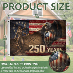 RustField Co. 250th Anniversary USA Flag detail showing grommet