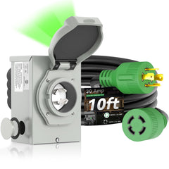 RVINGPRO 30 Amp Generator Cord 10FT front view