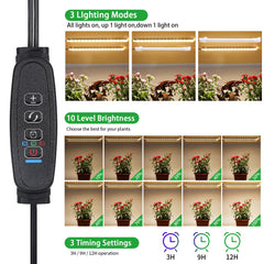RWNTAO grow light with timer function displayed