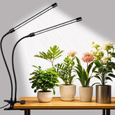 RWNTAO Grow Lights for Indoor Plants, front view with 2 heads