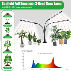 RWNTAO grow lights with flexible gooseneck adjustment