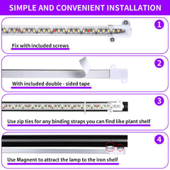 RWNTAO LED Grow Light Strips showing 240 LEDs
