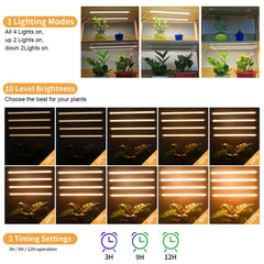 RWNTAO LED Plant Grow Lamp side view showing adjustable brightness