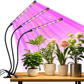 RWNTAO LED Plant Grow Light front view with three heads