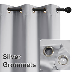 RYB HOME Outdoor Curtain light grey in outdoor setting