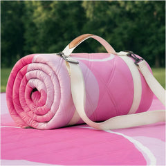 RYCHIC Extra Large Picnic Blanket in Abstract Pink, front view