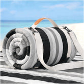 RYCHIC Waterproof Beach Blanket Multi Grey front view