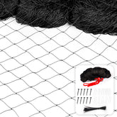 RYHBETH Bird Netting 50x50ft black nylon mesh front view