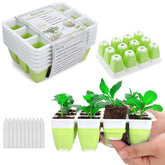 Ryscam 6pcs Reusable Seed Starter Kit front view with 72 cells