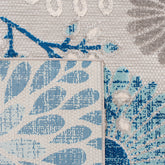 SAFAVIEH Cabana Outdoor Accent Rug 2'x4' in grey and blue floral design