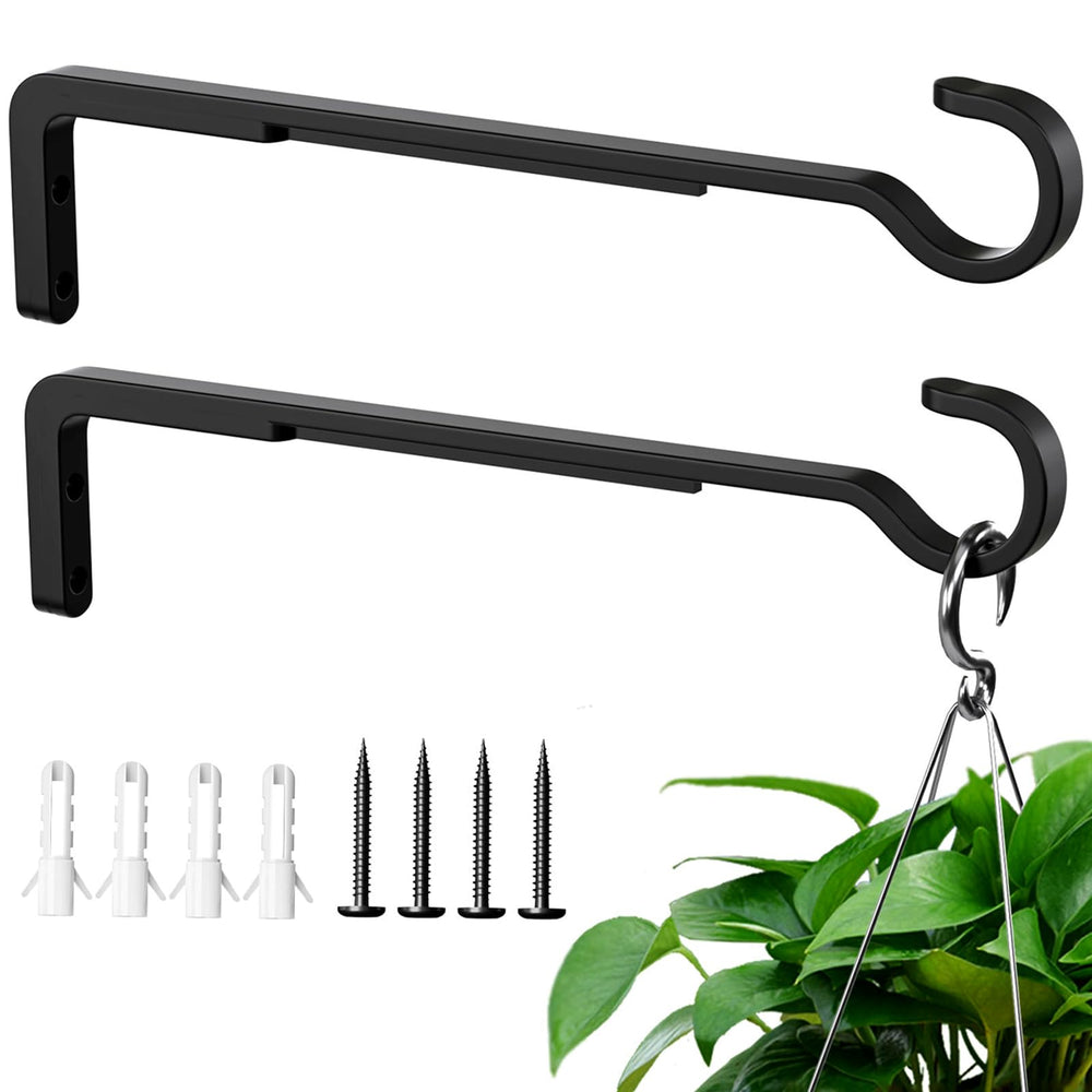saffruff 10 Inch Plant Hook black model front view