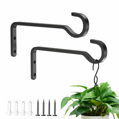 saffruff 2-Pack plant hangers in black, front view