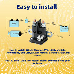 Saiyugty Lawn Mower Starter Solenoid side view
