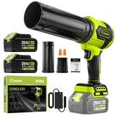 Saker cordless leaf blower light green model front view