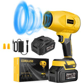 Saker cordless leaf blower yellow model front view