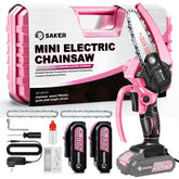 Saker Mini Chainsaw cordless pink model front view