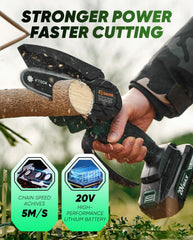 Saker Mini Chainsaw Electric in its carrying case
