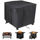 Saking 36" Fire Pit Cover front view showing waterproof fabric