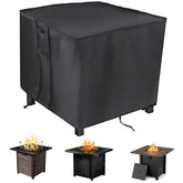 Saking Fire Pit Cover 28 inch square black front view