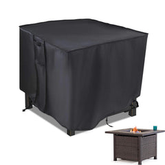 Saking Fire Pit Cover 38x38x28 black model front view