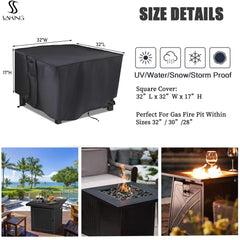 Saking Fire Pit Cover side view with air vents