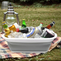 SAMMART Collapsible Wash Basin folded flat, showing compact size