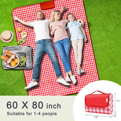 SAMSIER picnic blanket folded with carry handle