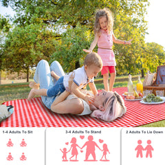 SAMSIER picnic blanket on grass with family