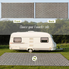 SAND MINE 8' x 16' outdoor rug folded in carry bag