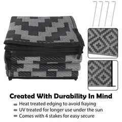 SAND MINE outdoor rug corner loops and stakes