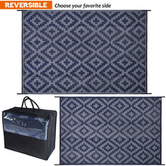 SAND MINE outdoor rug folded in carrying bag