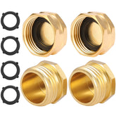 Sanpaint 3/4" garden hose end caps front view, pack of 4