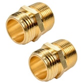 Sanpaint 3/4" GHT to 3/4" NPT brass hose fitting front view
