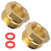 Sanpaint Garden Hose Adapter 3/4" GHT Male to 1/2" NPT Female Connector front view