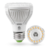 SANSI 10W grow light bulb front view with ceramic body