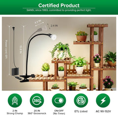 SANSI LED Grow Light with flexible gooseneck