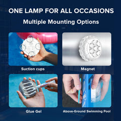 SANSI LED Submersible Lights underwater in a pool