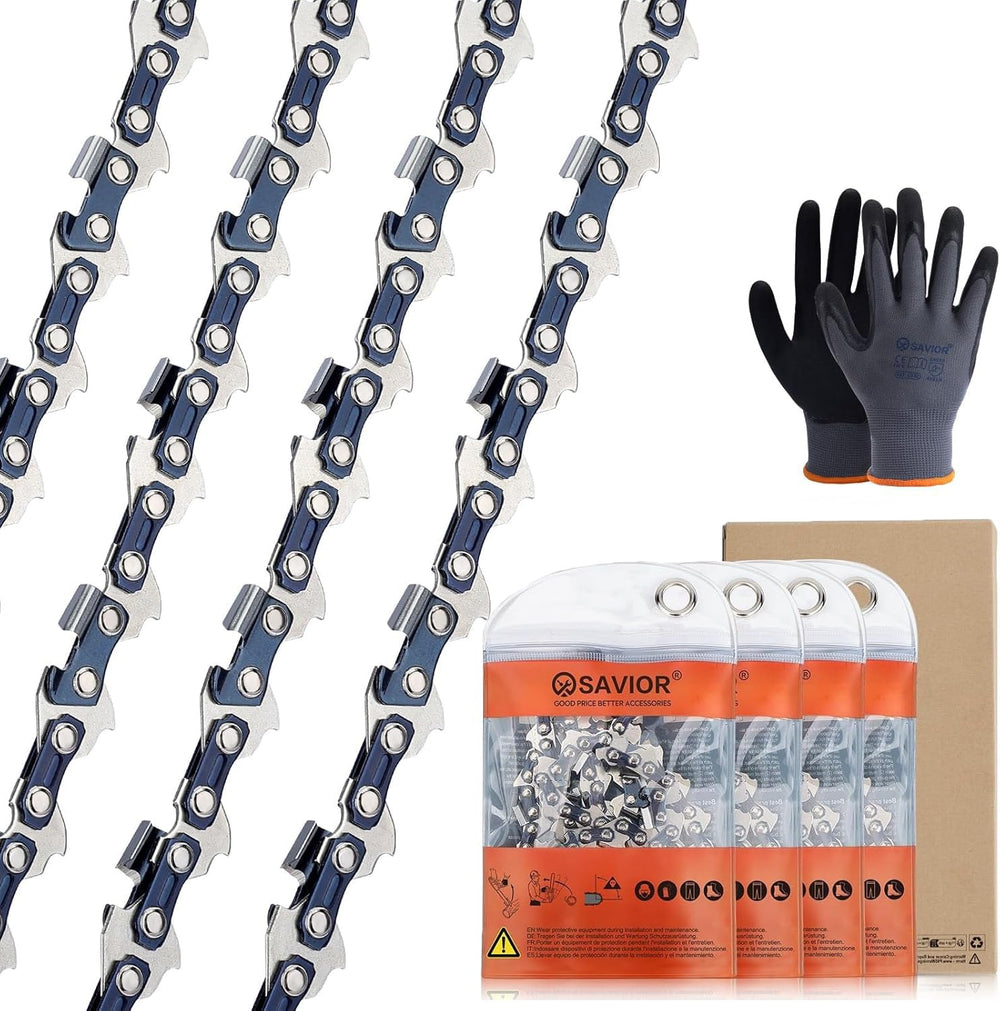Savior 8 Inch Pole Saw Chain front view with 34 drive links