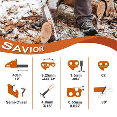 Savior chainsaw chain with packaging