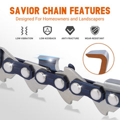 Savior chainsaw chains included in the package