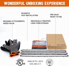 Savior gloves included with pole saw chain