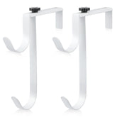 SAVITA adjustable pool fence hook front view in white
