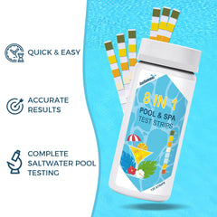 SaySummer Salt-Water Pool Test Strips color chart