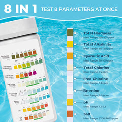SaySummer Salt-Water Pool Test Strips Kit packaging