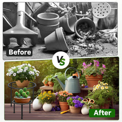Sbosbo metal plant stand displaying potted plants