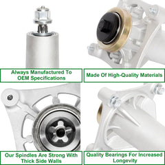 SCBHWJ deck spindle assembly mounted on Husqvarna lawn mower
