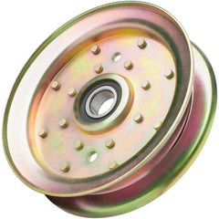 SCBHWJ Flat Idler Pulley front view with dimensions