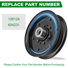 SCBHWJ Flat Idler Pulley side view with dimensions