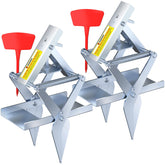 Schadro 2 Pack Scissor Mole Traps front view with stainless steel finish