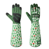 Schwer Gardening Gloves for Women, XL, green cactus print front view